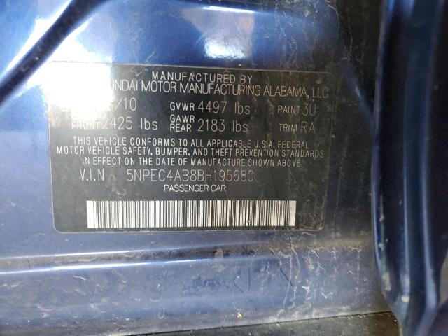 Photo 10 from auction – 2011 HYUNDAI SONATA SE with VIN 5NPEC4AB8BH195680