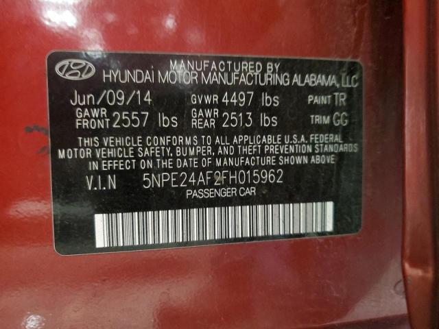 Photo 10 from auction – 2015 HYUNDAI SONATA SE with VIN 5NPE24AF2FH015962
