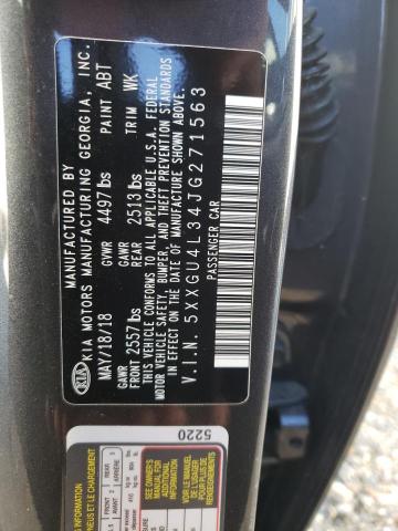 Photo 10 from auction – 2018 KIA OPTIMA EX with VIN 5XXGU4L34JG271563