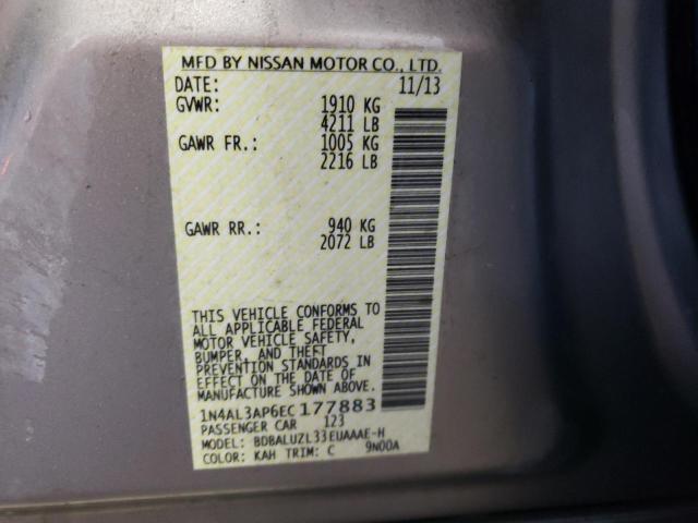 Photo 10 from auction – 2014 NISSAN ALTIMA 2.5 with VIN 1N4AL3AP6EC177883