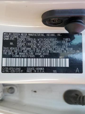 Photo 10 from auction – 2013 TOYOTA HIGHLANDER with VIN 5TDBK3EH8DS179085