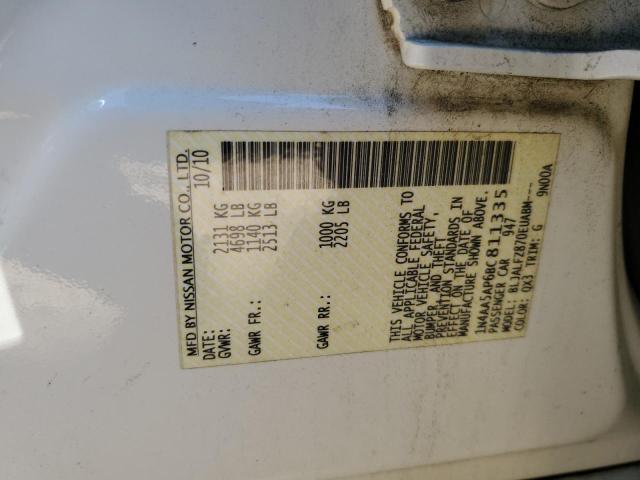 Photo 10 from auction – 2011 NISSAN MAXIMA S with VIN 1N4AA5AP6BC811335