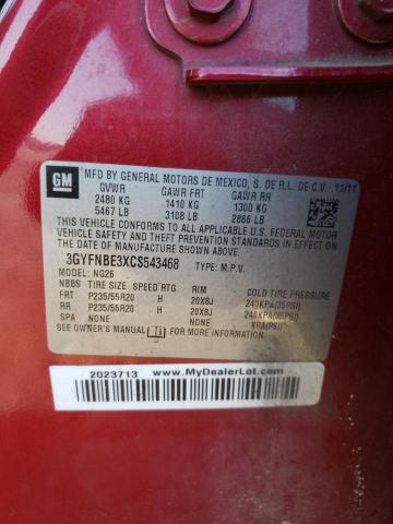 Photo 10 from auction – 2012 CADILLAC SRX PERFOR with VIN 3GYFNBE3XCS543468