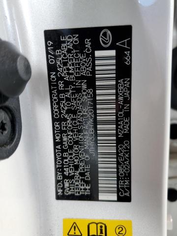 Photo 10 from auction – 2019 LEXUS UX 200 with VIN JTHY3JBH7K2017158