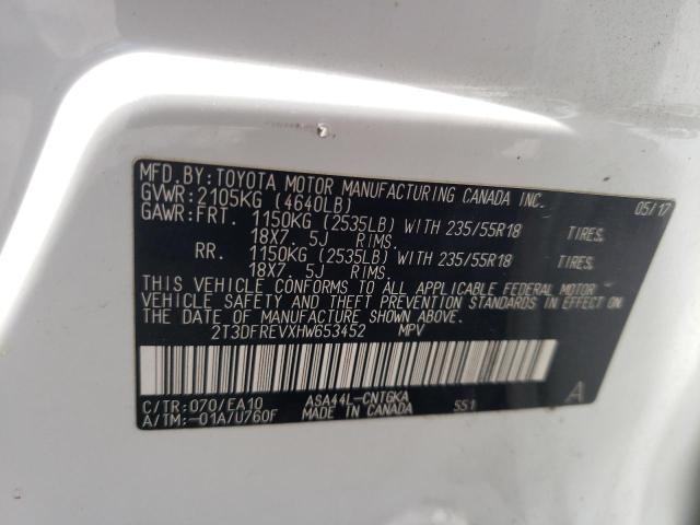 Photo 10 from auction – 2017 TOYOTA RAV4 LIMIT with VIN 2T3DFREVXHW653452
