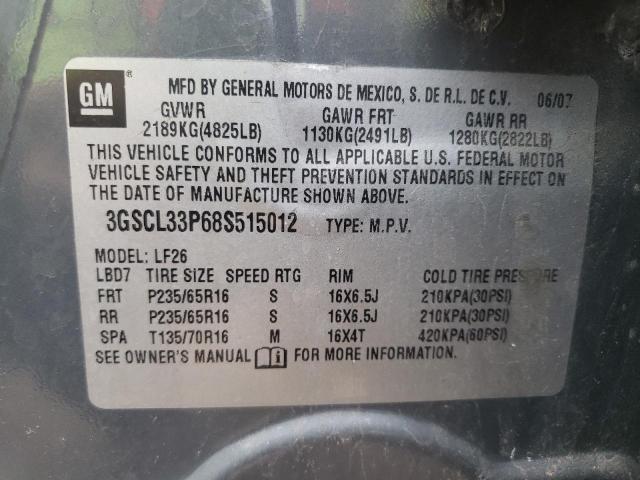 Photo 10 from auction – 2008 SATURN VUE XE with VIN 3GSCL33P68S515012