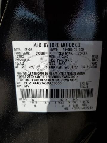 Photo 10 from auction – 2008 FORD EDGE SEL with VIN 2FMDK48C48BA06360
