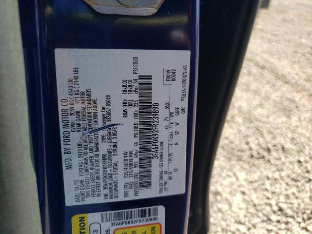 Photo 10 from auction – 2015 FORD FUSION TIT with VIN 3FA6P0K92FR239890