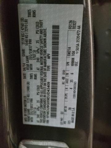 Photo 10 from auction – 2014 FORD ESCAPE SE with VIN 1FMCU9GX9EUD43409