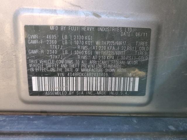 Снимка 10 от търг – 2011 SUBARU OUTBACK 3. с VIN 4S4BRDKC6B2431409