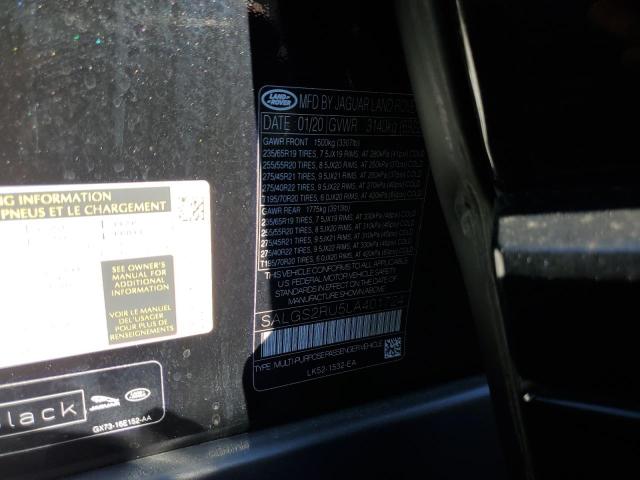 Photo 10 from auction – 2020 LAND ROVER RANGE ROVE with VIN SALGS2RU5LA401724