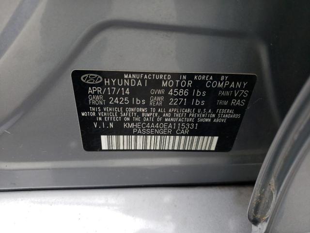 Photo 10 from auction – 2014 HYUNDAI SONATA HYB with VIN KMHEC4A40EA115331