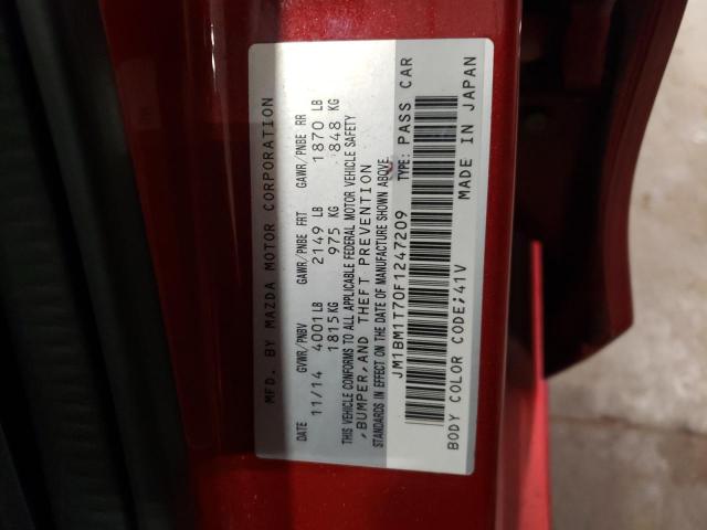 Photo 10 from auction – 2015 MAZDA 3 SV with VIN JM1BM1T70F1247209