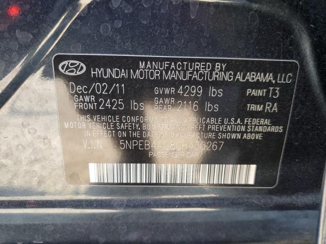Photo 10 from auction – 2012 HYUNDAI SONATA GLS with VIN 5NPEB4AC8CH430267
