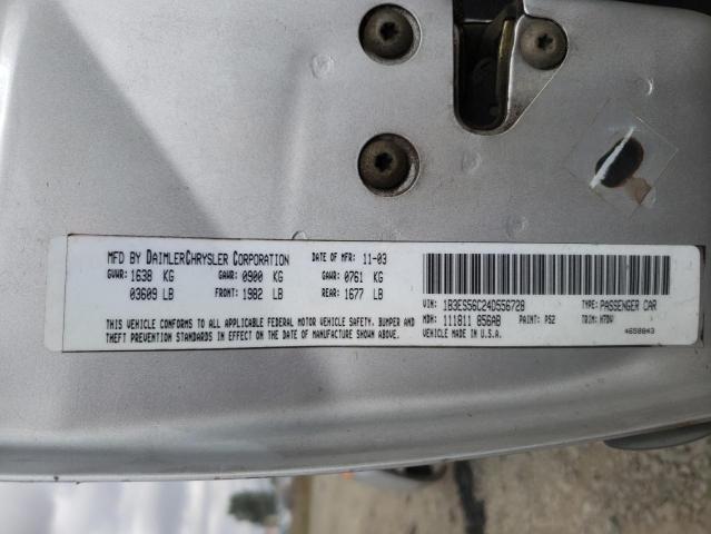 Photo 10 from auction – 2004 DODGE NEON SXT with VIN 1B3ES56C24D556728
