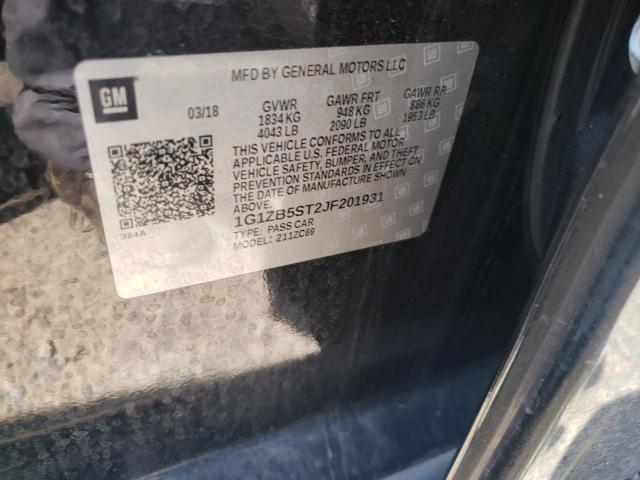 Photo 10 from auction – 2018 CHEVROLET MALIBU LS with VIN 1G1ZB5ST2JF201931