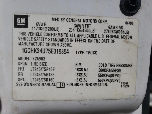 Photo 10 from auction – 2005 CHEVROLET SILVERADO with VIN 1GCHK24U75E319394