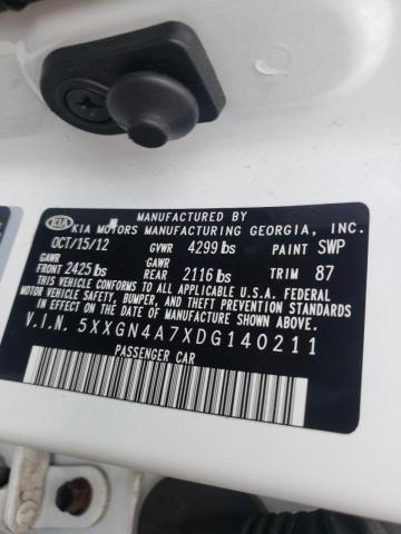 Photo 10 from auction – 2013 KIA OPTIMA EX with VIN 5XXGN4A7XDG140211