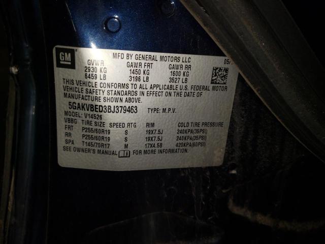 Photo 10 from auction – 2011 BUICK ENCLAVE CX with VIN 5GAKVBED3BJ379463