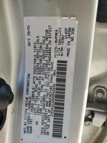 Photo 10 from auction – 2002 TOYOTA HIGHLANDER with VIN JTEHF21AX20043442