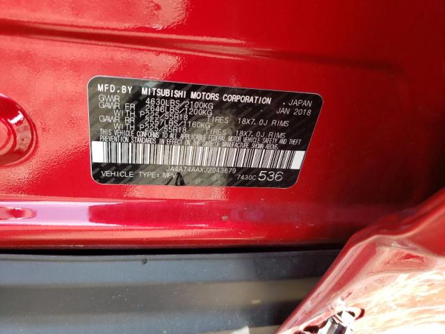Photo 10 from auction – 2018 MITSUBISHI ECLIPSE CR with VIN JA4AT4AAXJZ043679
