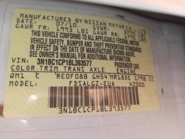 Photo 10 from auction – 2011 NISSAN VERSA S with VIN 3N1BC1CP1BL393577