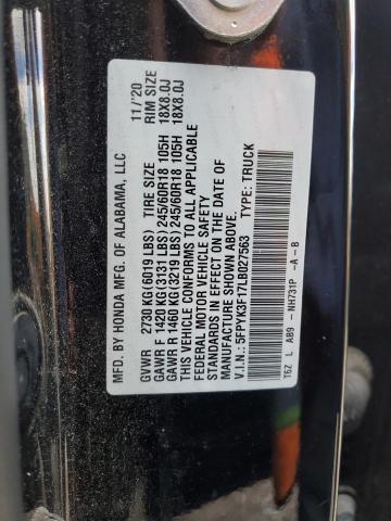 Photo 10 from auction – 2020 HONDA RIDGELINE with VIN 5FPYK3F17LB027563
