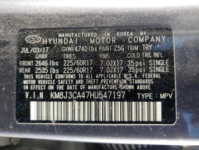Photo 10 from auction – 2017 HYUNDAI TUCSON LIM with VIN KM8J3CA47HU547197