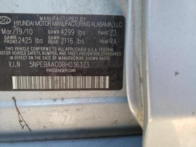 Photo 10 from auction – 2011 HYUNDAI SONATA GLS with VIN 5NPEB4AC0BH036373