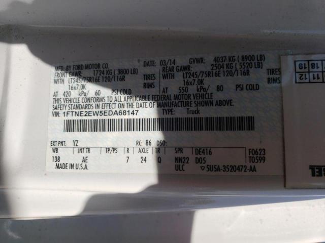 Photo 10 from auction – 2014 FORD ECONOLINE with VIN 1FTNE2EW5EDA68147