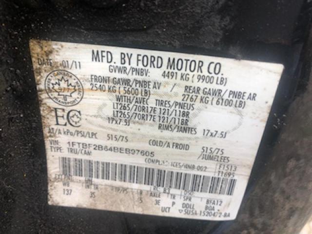Photo 10 from auction – 2011 FORD F250 SUPER with VIN 1FTBF2B64BEB97605