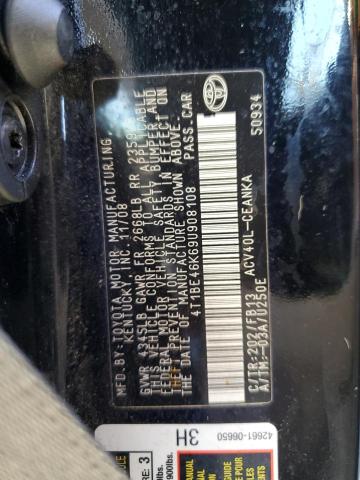 Photo 10 from auction – 2009 TOYOTA CAMRY BASE with VIN 4T1BE46K69U908108