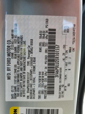 Photo 10 from auction – 2014 FORD FUSION SE with VIN 3FA6P0LU2ER101557