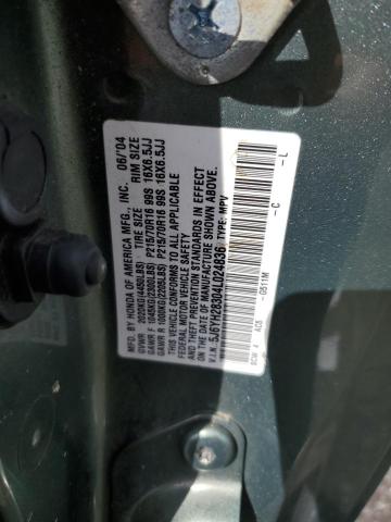 Photo 10 from auction – 2004 HONDA ELEMENT LX with VIN 5J6YH28304L024836
