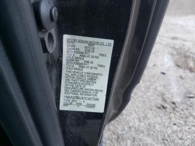 Photo 10 from auction – 2007 NISSAN FRONTIER K with VIN 1N6AD06U47C457595
