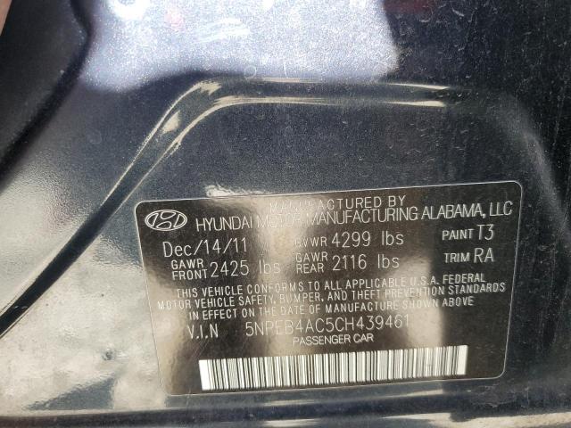 Photo 10 from auction – 2012 HYUNDAI SONATA GLS with VIN 5NPEB4AC5CH439461