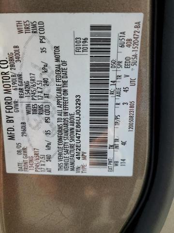 Photo 10 from auction – 2006 MERCURY MOUNTAINEE with VIN 4M2EU47E86UJ03293