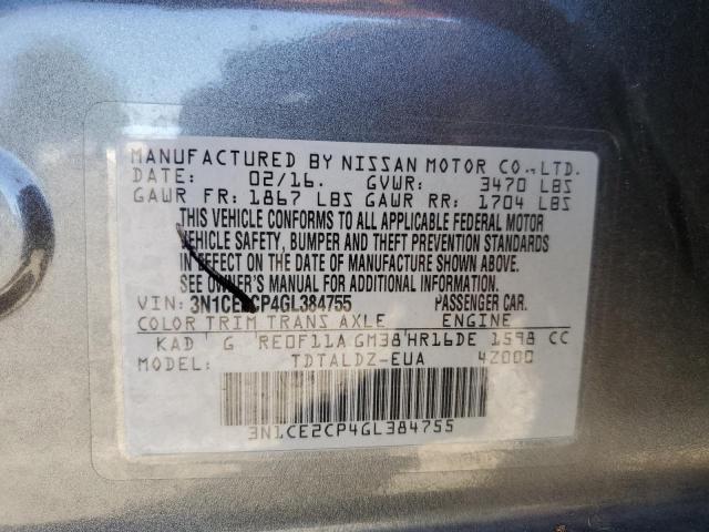 Photo 10 from auction – 2016 NISSAN VERSA NOTE with VIN 3N1CE2CP4GL384755