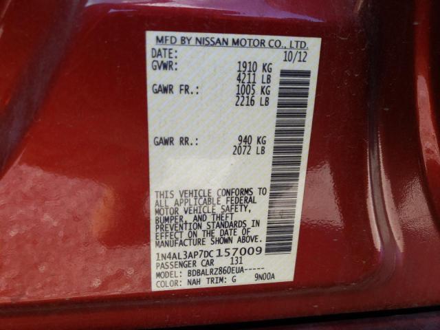 Photo 10 from auction – 2013 NISSAN ALTIMA 2.5 with VIN 1N4AL3AP7DC157009