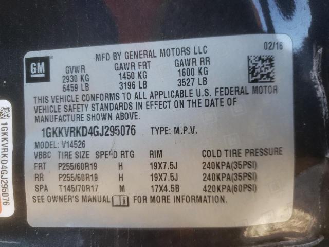 Photo 10 from auction – 2016 GMC ACADIA SLT with VIN 1GKKVRKD4GJ295076