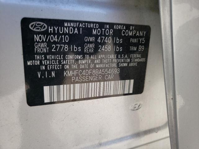 Photo 10 from auction – 2011 HYUNDAI AZERA GLS with VIN KMHFC4DF8BA554693