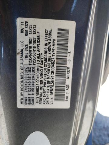 Photo 10 from auction – 2012 HONDA ODYSSEY TO with VIN 5FNRL5H91CB004627