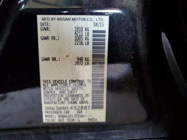 Photo 10 from auction – 2015 NISSAN ALTIMA 2.5 with VIN 1N4AL3AP6FC432887