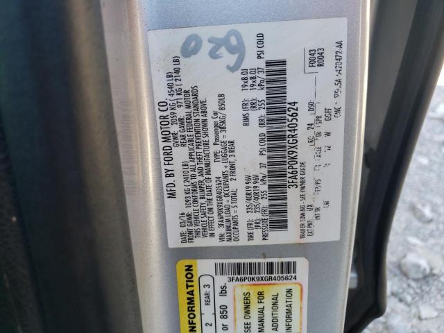 Photo 10 from auction – 2016 FORD FUSION TIT with VIN 3FA6P0K9XGR405624