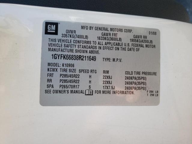 Photo 10 from auction – 2008 CADILLAC ESCALADE E with VIN 1GYFK66838R211649