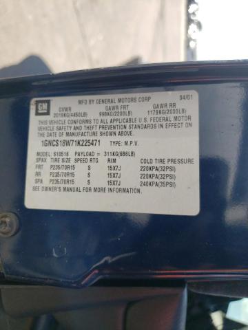 Photo 10 from auction – 2001 CHEVROLET BLAZER with VIN 1GNCS18W71K225471