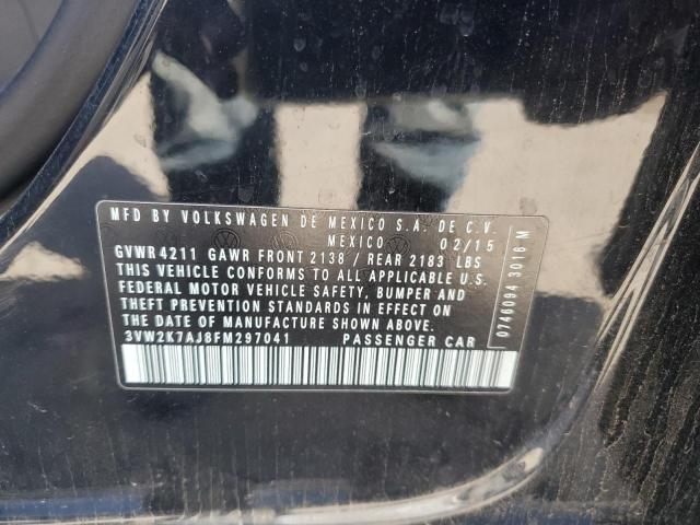 Photo 10 from auction – 2015 VOLKSWAGEN JETTA BASE with VIN 3VW2K7AJ8FM297041
