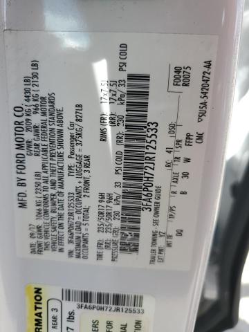 Photo 10 from auction – 2018 FORD FUSION SE with VIN 3FA6P0H72JR125533