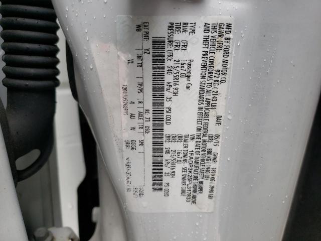 Photo 10 from auction – 2015 FORD FOCUS SE with VIN 1FADP3K25FL317833