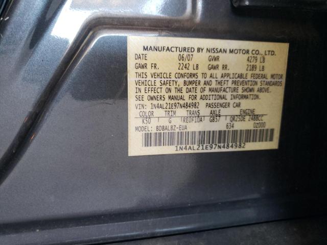 Photo 10 from auction – 2007 NISSAN ALTIMA 2.5 with VIN 1N4AL21E97N484982